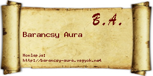 Barancsy Aura névjegykártya